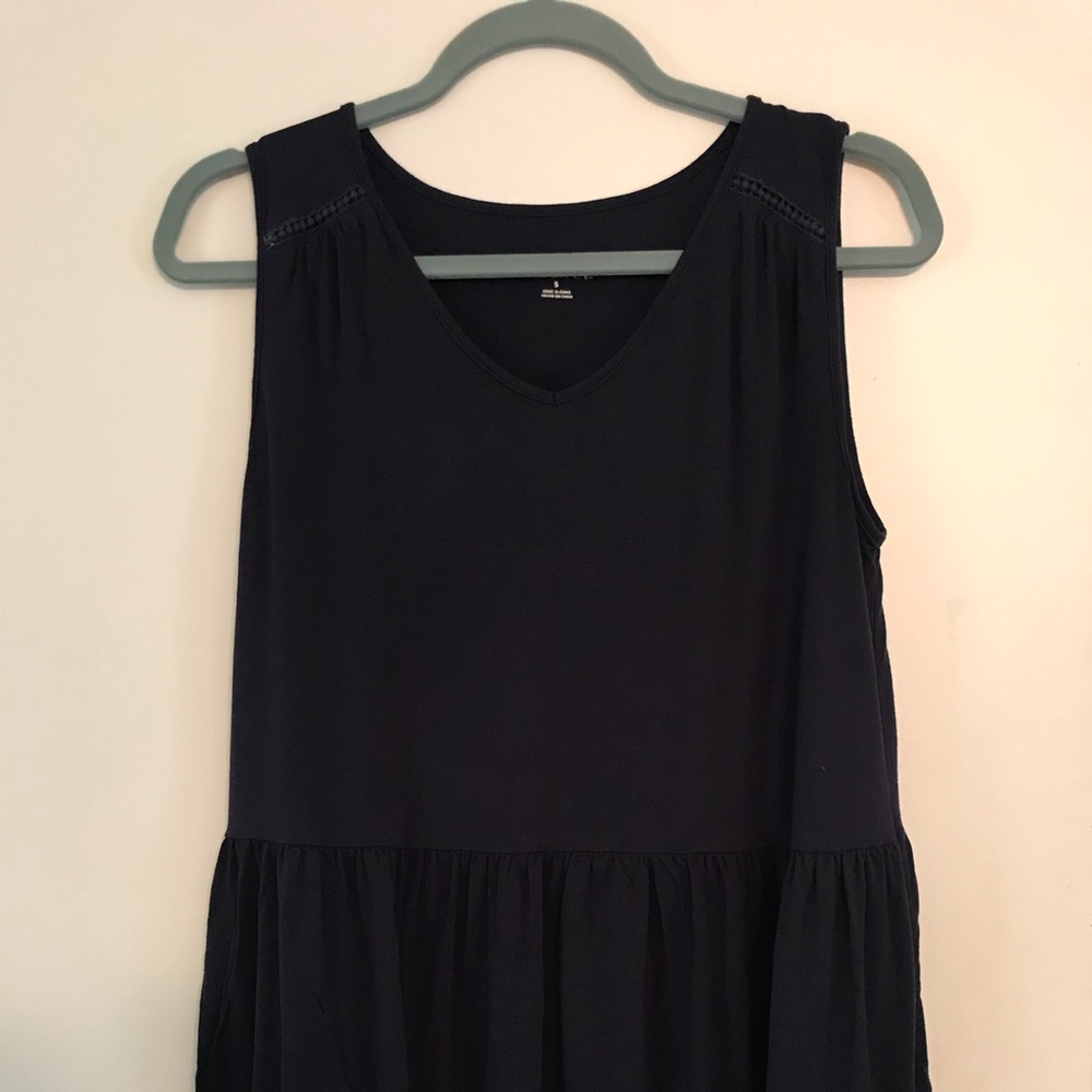 Navy Merona Peplum Top